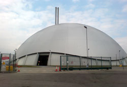 Dome covered incinerator